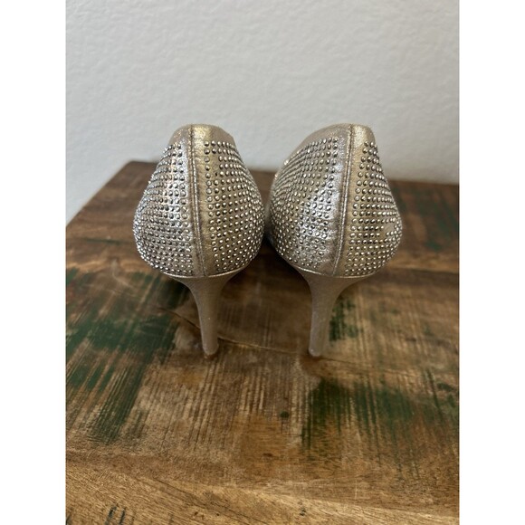 Inc International Concepts Women's Sparkly Silver Heels, Size 7.5 - Picture 4 of 7